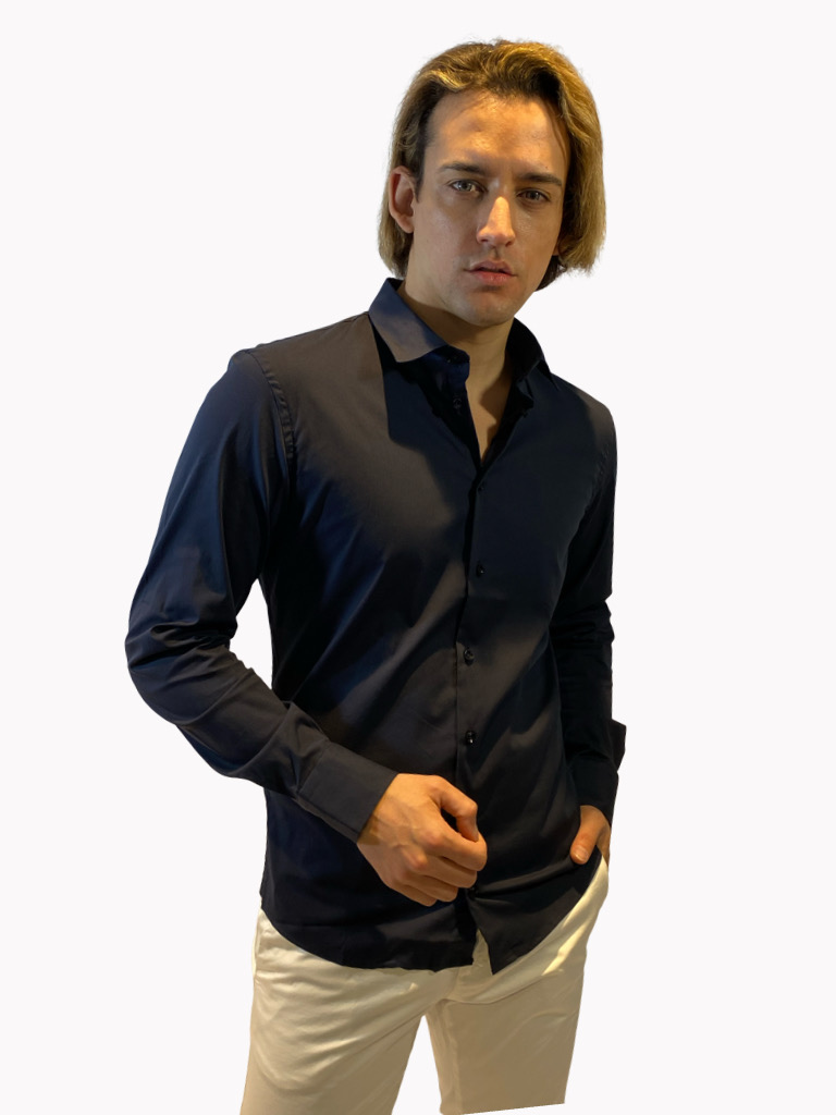 Πουκάμισο Slim Fit Navy Blue