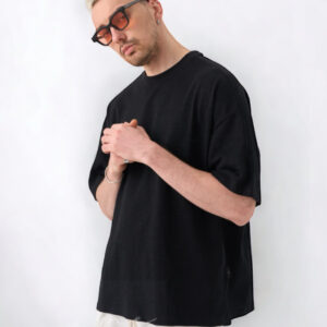 T-shirt Oversized Μαύρο