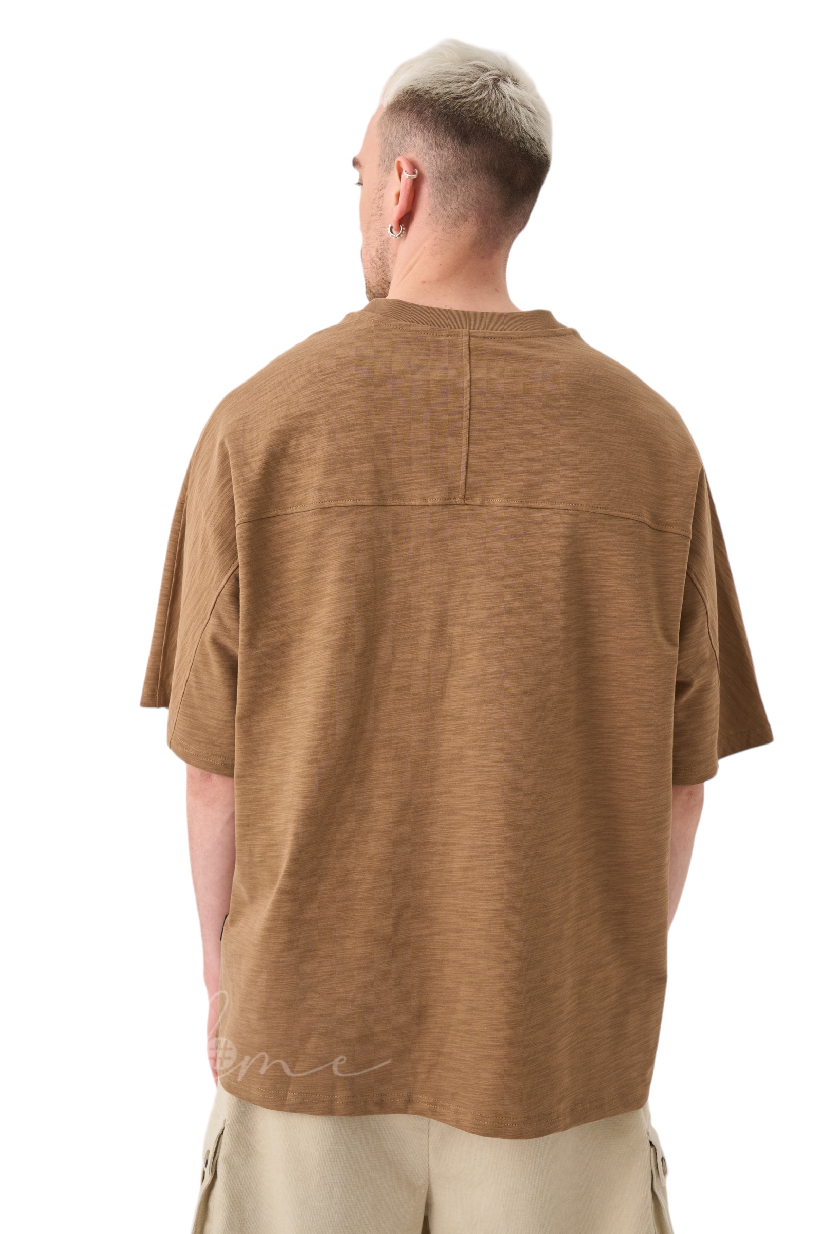 T-shirt Oversized Καμελ