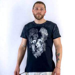 T-shirt Karl Dirty Death Head Black