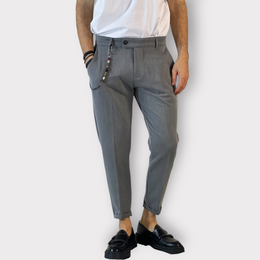 Παντελόνι Straight fit Γκρι