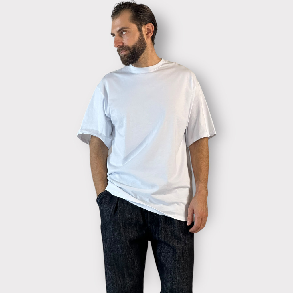 T-shirt Semi Oversized Λευκό